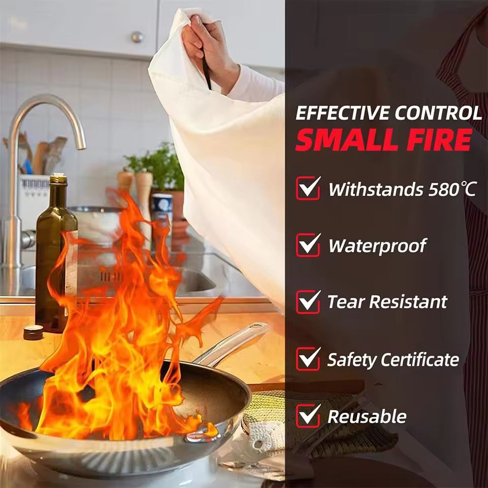 1mx1m Fire Blanket Emergency E - Fire Blanket Kitchen ulasan dan harga
