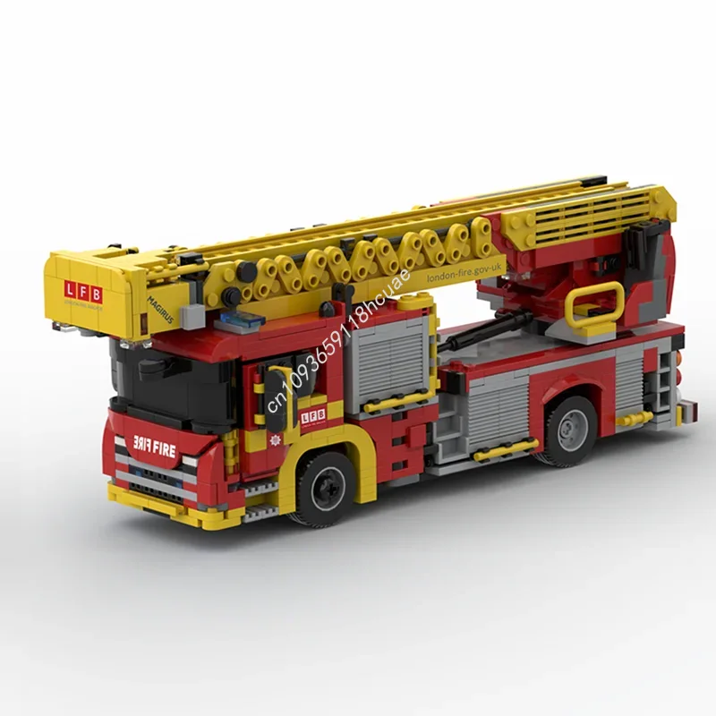 1079PCS MOC London Fire Brigad - Fire Escape Ladder ulasan dan harga