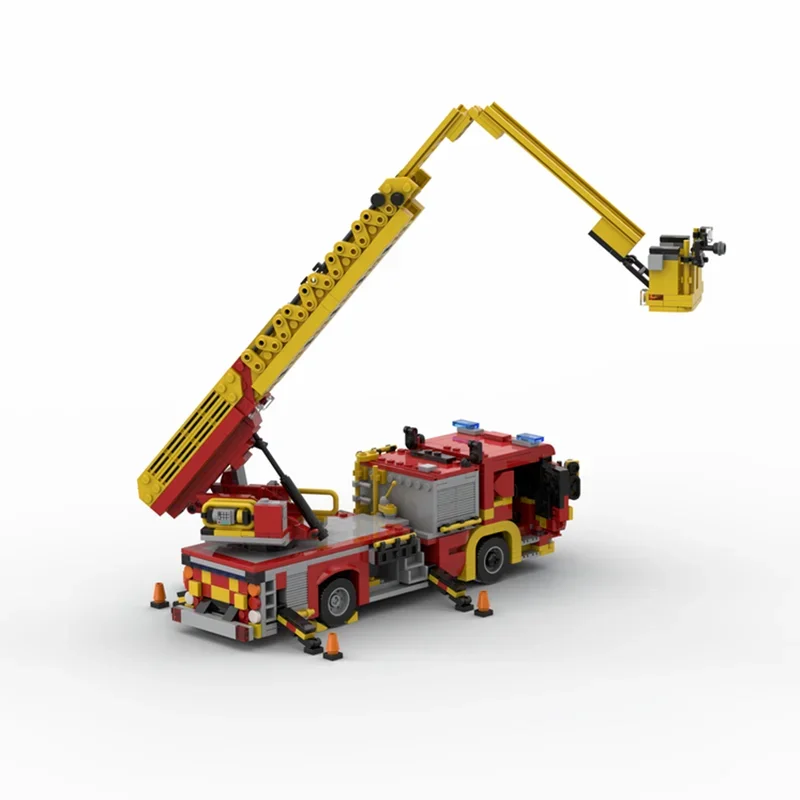 1079PCS MOC London Fire Brigad - Fire Escape Ladder ulasan dan harga