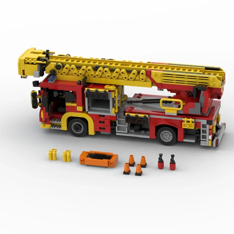 1079PCS MOC London Fire Brigad - Fire Escape Ladder ulasan dan harga