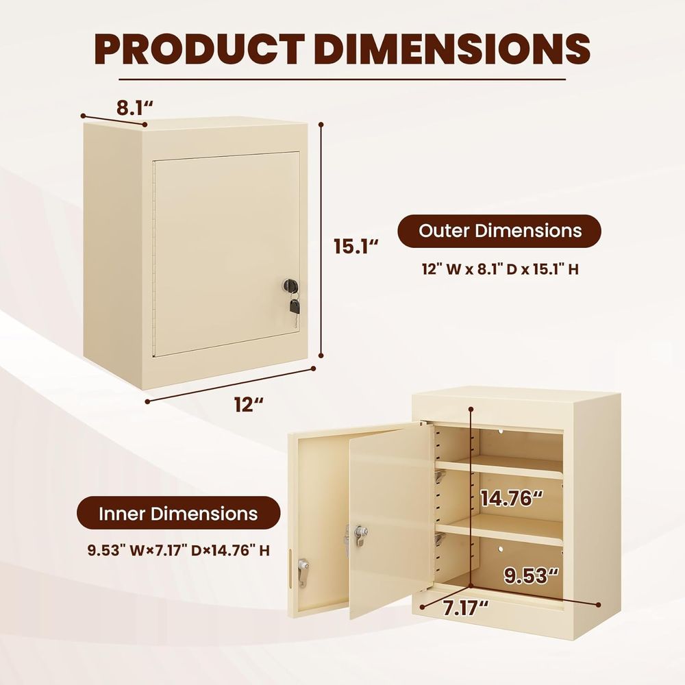 Double Door, Dual Key Lock Ste - Medicine Cabinet Lock ulasan dan harga