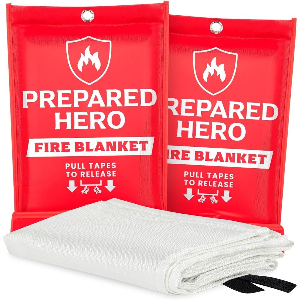 2-Pack Fiberglass Fire Blanket - Fire Blanket Kitchen ulasan dan harga