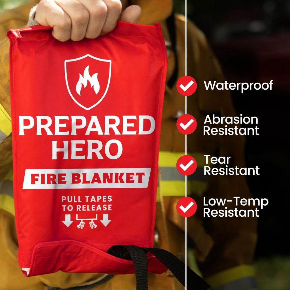 2-Pack Fiberglass Fire Blanket - Fire Blanket Kitchen ulasan dan harga